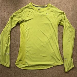 Nike Miler long sleeve (neon yellow)